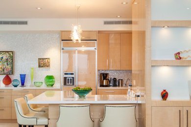 Inspiration for a coastal kitchen remodel in Miami