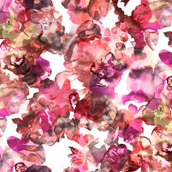 Lily Pond, Red - Wallpaper