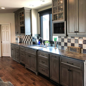 Antique Gray Farm Kitchen