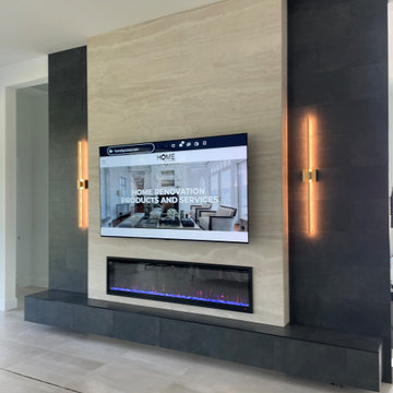 TV/FIREPLACE WALL