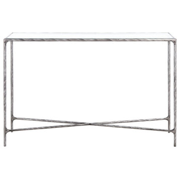 Safavieh Couture Jessa Forged Metal Rectangle Console Table, Silver