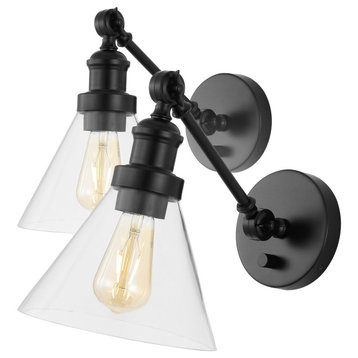 JONATHAN Y Lighting JYL7575-SET2 Pack of (2) Cowie 11" Tall LED - Oil Rubbed