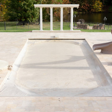 OUTDOOR TRAVERTINE POOL