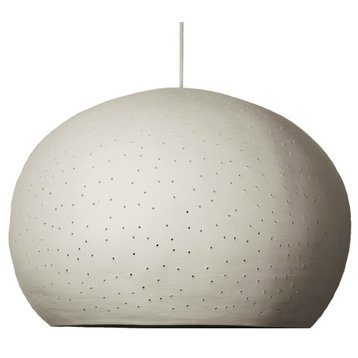 Ceiling Light: Large Claylight Pendant, Dot Pattern, Incandescent Bulb