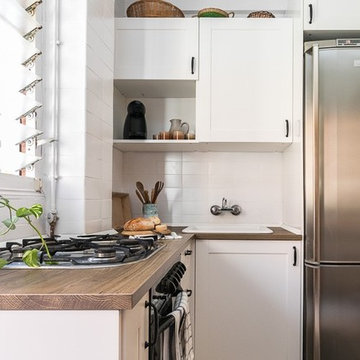 Cocina abierta vivienda Vila de Gracia