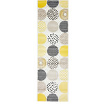 Unique Loom - Unique Loom Cream Metro Honey Bee Runner Rug, 2'x6'7" - Compelling motifs are found in our enchanting Metropolis Collection. There are colorful bursts of abstract artistry and distinct shapes that add a playful elegance to each rug. The quality and durability of each rug is hard to beat. What makes this collection so intriguing is the contrasting elements and hues. Don't be afraid to lose yourself in our whimsical adornments!