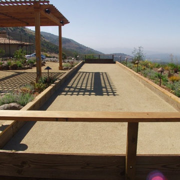 Backyard Bocce and Tennis Courts