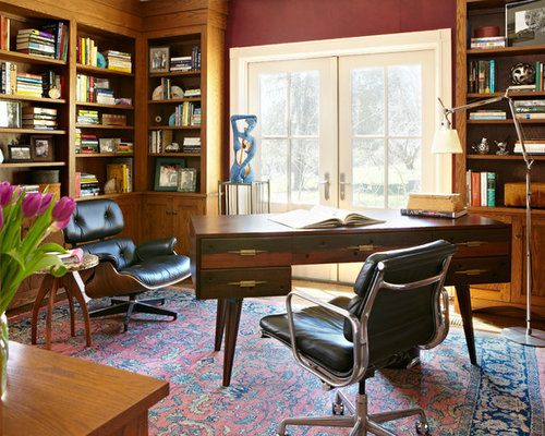 Midcentury Home Office Design Ideas, Remodels & Photos