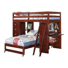 Bedroom Furniture Set, Bunk Bed Desk, Dresser, And Bookcase