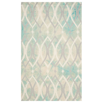 Safavieh Dip Dye Collection DDY534 Rug, Green/Ivory Gray, 5'x8'