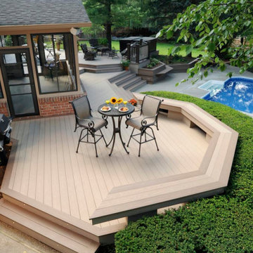 TimberTech AZEK Harvest Collection Decking in Brownstone