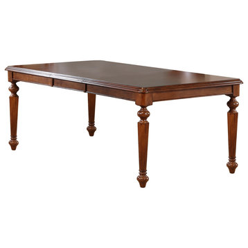 Sunset Trading Andrews Butterfly Leaf Dining Table, Chestnut Brown