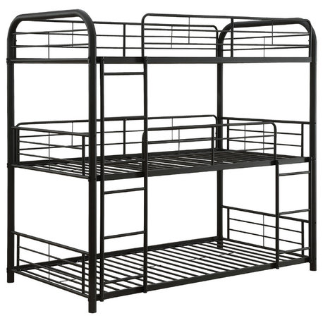 Acme Cairo Triple Bunk Bed, Sandy Black, Full