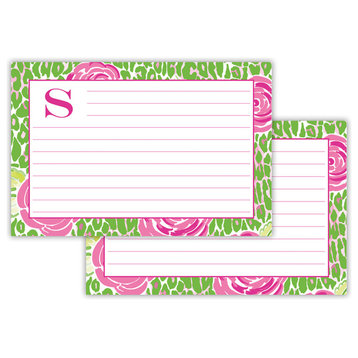 Recipe Cards Mia Pink Single Initial, Letter A