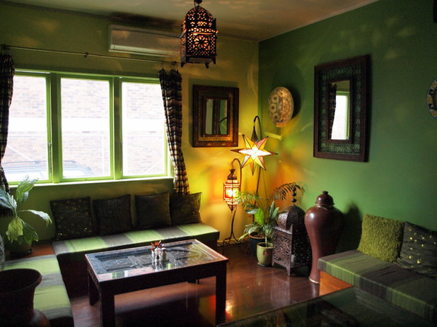 Tropical Living Room Moroccan Oasis