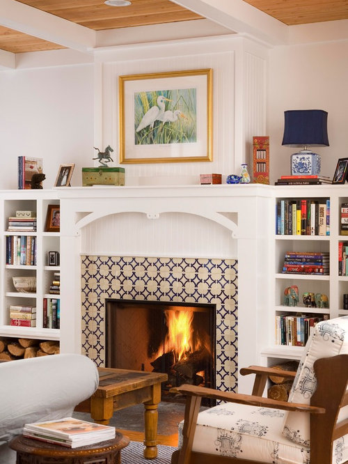 Ceramic Tile Fireplace Surround Design Ideas & Remodel Pictures | Houzz