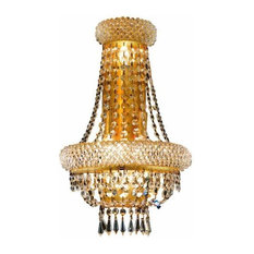 Adele Wall Sconce With Neck and Heirloom Hand-Cut Crystals, Clear