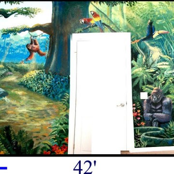 Little Boy's Jungle Room - Residential Mural