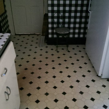 ENGLEWOOD CUSTOMER REPLACES OUTDATED PATTERN TILE IN KITCHEN AND BUTLER PANTRY