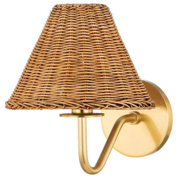 Mitzi Issa Wall Sconce in Aged Brass