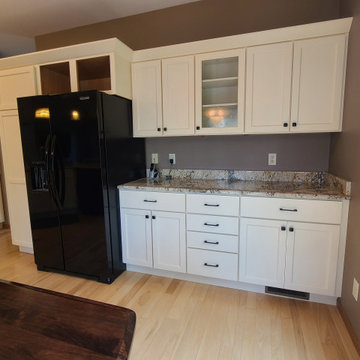 Transitional Kitchen Remodel Done in an Off-White Butter Painted Finish