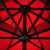 Abba Patio 9' Market Outdoor Umbrella With Auto Tilt and Crank, Dark Red
