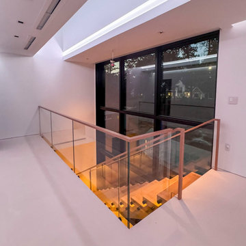 Project #126 | Contemporary Staircases with Integrated LEDs & Glass Railing