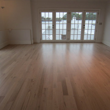 WATER MILL: 4" RED OAK INSTALLED AND PICKLED - 3 COATS BONA TRAFFIC SATIN