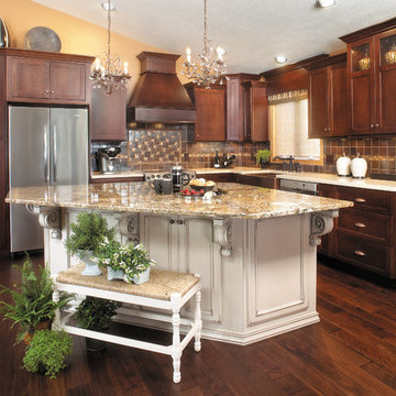 StarMark Cabinetry Kitchen and Hutch in two colors