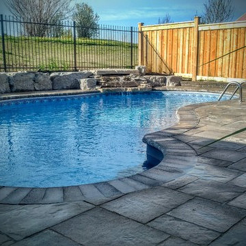 Contemporary Pool Landscaping and Patio