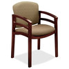 Hon Invitation 2112 Double Rail Arm Chair, Oatmeal Seat, Upholstery Back