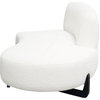 Ikka 67" Armless Right Facing Chaise Lounger, White Faux Sheepskin