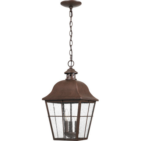 Quoizel MHE1910K Millhouse 3 Light Outdoor Lantern in Mystic Black