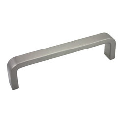 Cosmas - Cabinet Pull, 4" Hole Centers, Set of 25, Satin Nickel - Cabinet And Drawer Handle Pulls