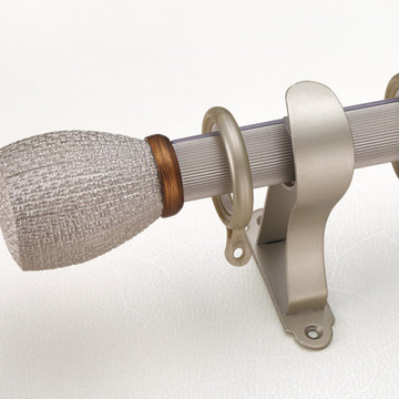 QYR17 1-3/16" Diameter Zeil Aluminum Alloy Single Double Curtain rod set
