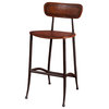 Rocket Counter Stool, Sienna Brown and Burnished Iron