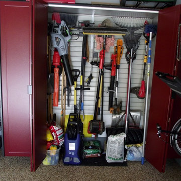 Garage Makeover in Burgundy Before & After
