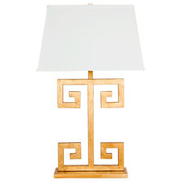 Worlds Away Clayton Table Lamp, Gold Plated