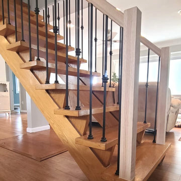 New Stair Railing on a Modern open tread Staircase