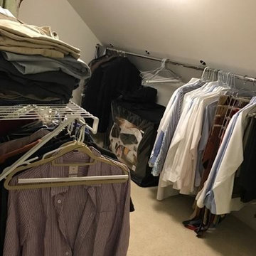 Another closet in the warren. Challenging slanted ceilings.