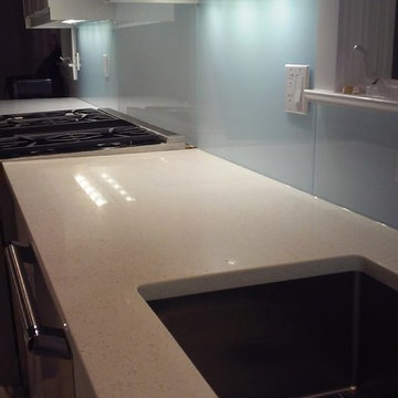 Kitchen backsplash - light blue