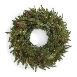 Madison Fraser Cordless Wreath 24" Dia. - Holiday Decorations