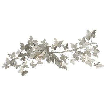 Farfalle Large Sconce in Burnished Silver Leaf