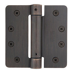 Emtek 4" x 4" with 1/4" Radius Corners Corners Spring Door Hinge - Hinges