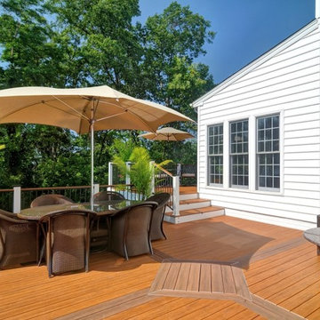Clifton Deck with Spiral Staircase & PVC-Wrapped Columns