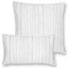 Luxe Stripe Pebble Indoor/Outdoor Performance Pillow, 20"x20"