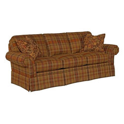Broyhill Furniture - Erickson Stationary Sofa with Checkered Fabric Design - 648 - Upholstery Fabric