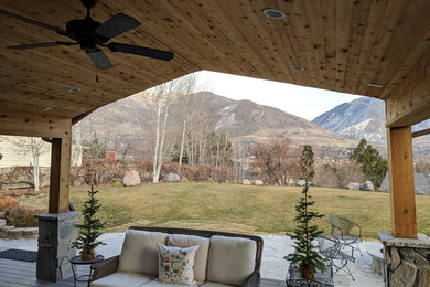 Inspiration for a rustic exterior home remodel in Salt Lake City