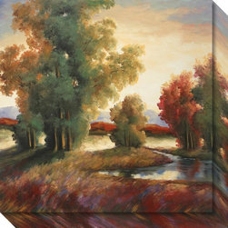 "Mountain Shadows" by Adam Rogers Printed Canvas Wall Art Close - Paintings
