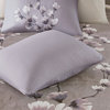 N Natori Sakura Blossom 3 Piece Cotton Sateen Printed Comforter Set, Lilac